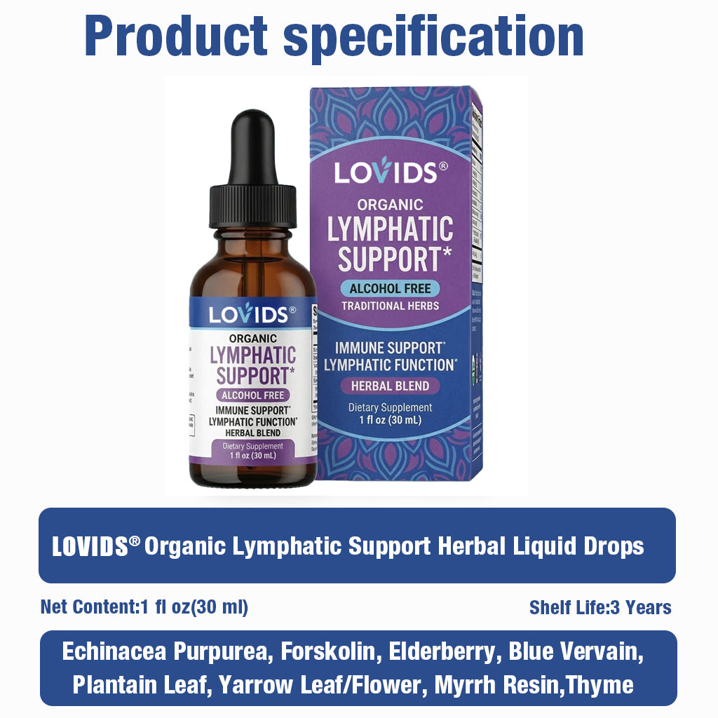 𝐋𝐨𝐯𝐢𝐝𝐬®Organic Lymphatic Support Herbal Blend Drops（𝑆𝑢𝑝𝑝𝑜𝑟𝑡𝑠 𝑁𝑎𝑡𝑢𝑟𝑎𝑙 𝐼𝑚𝑚𝑢𝑛𝑖𝑡𝑦, 𝐷𝑒𝑡𝑜𝑥 𝐵𝑎𝑙𝑎𝑛𝑐𝑒 & 𝐻𝑒𝑎𝑙𝑡ℎ𝑦 𝑊𝑒𝑖𝑔ℎ𝑡 𝑀𝑎𝑛𝑎𝑔𝑒𝑚𝑒𝑛𝑡））