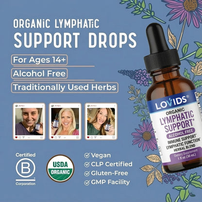 𝐋𝐨𝐯𝐢𝐝𝐬®Organic Lymphatic Support Herbal Blend Drops（𝑆𝑢𝑝𝑝𝑜𝑟𝑡𝑠 𝑁𝑎𝑡𝑢𝑟𝑎𝑙 𝐼𝑚𝑚𝑢𝑛𝑖𝑡𝑦, 𝐷𝑒𝑡𝑜𝑥 𝐵𝑎𝑙𝑎𝑛𝑐𝑒 & 𝐻𝑒𝑎𝑙𝑡ℎ𝑦 𝑊𝑒𝑖𝑔ℎ𝑡 𝑀𝑎𝑛𝑎𝑔𝑒𝑚𝑒𝑛𝑡））